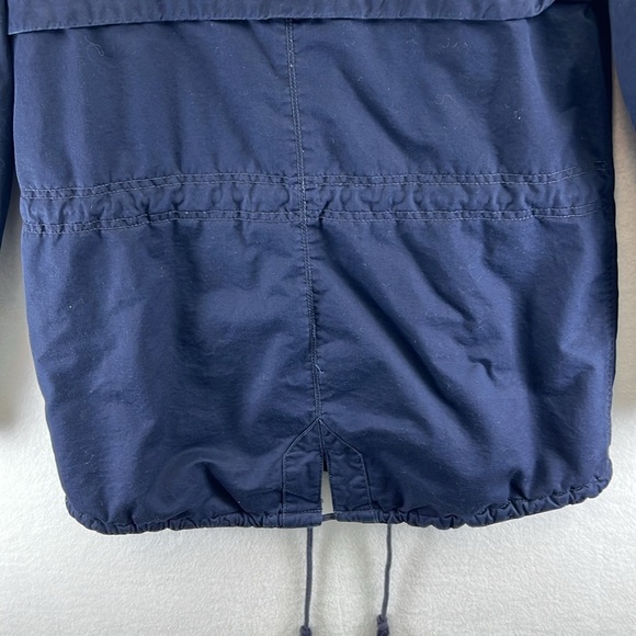 Divided by H & M Women’s Jacket / Coat Size 4 Navy Blue Faux Fur Lining - Picture 9 of 14